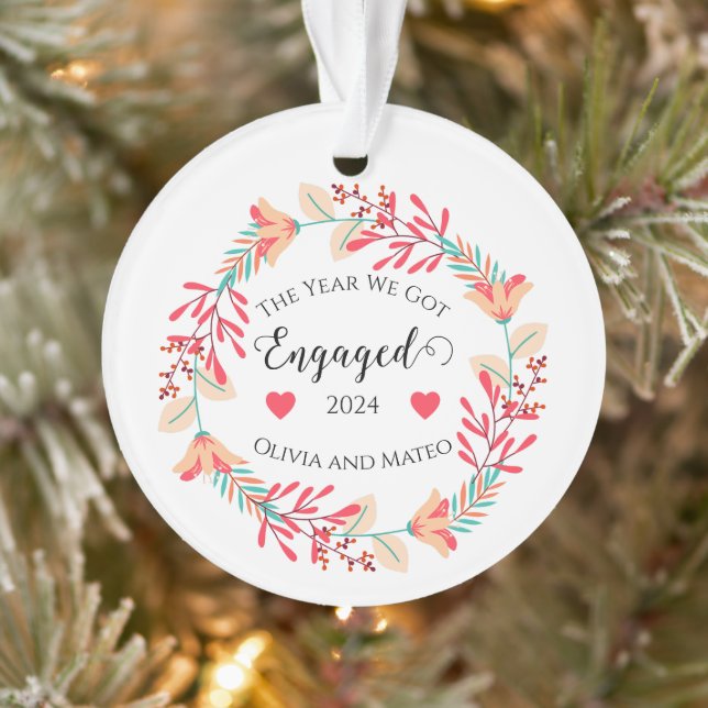Adorno Primera Navidad con compromiso personalizado 2024 (Árbol)