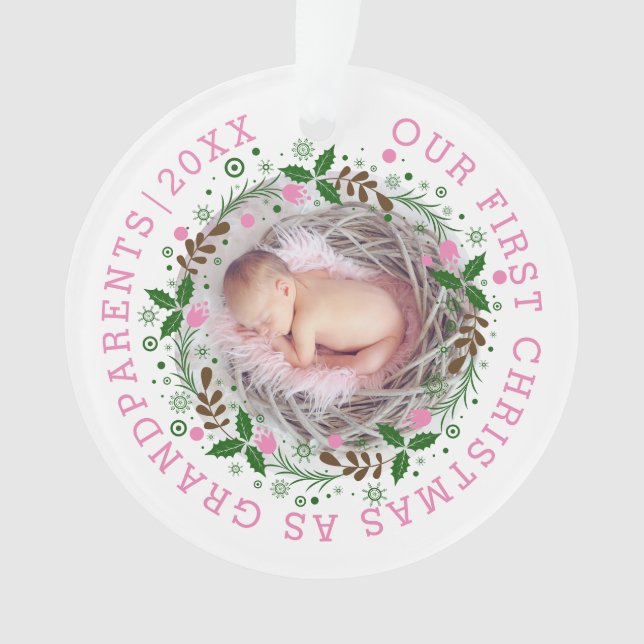 Adorno Primera Navidad cuando los abuelos escribían foto  (Anverso)