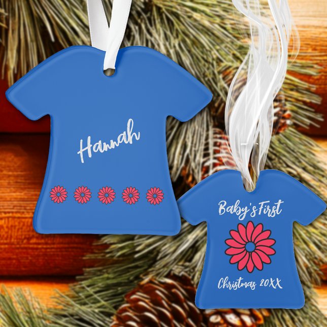 Adorno Primera Navidad de la bebé roja y azul (Subido por el creador)