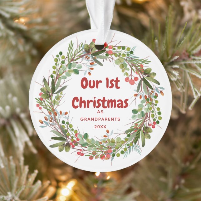 Adorno Primera Navidad de la corona Wreath elegante (Árbol)