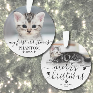 Adorno Primera Navidad de la Mascota Foto