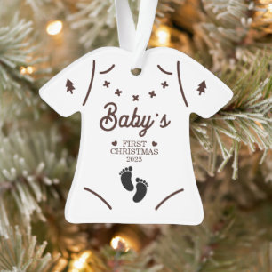 Adorno Primera Navidad del bebé personalizado 2025