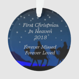 Adorno Primera Navidad en el cielo 2018 personalizada