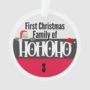 Adorno Primera Navidad Ho Ho Ho familia de personalidades
