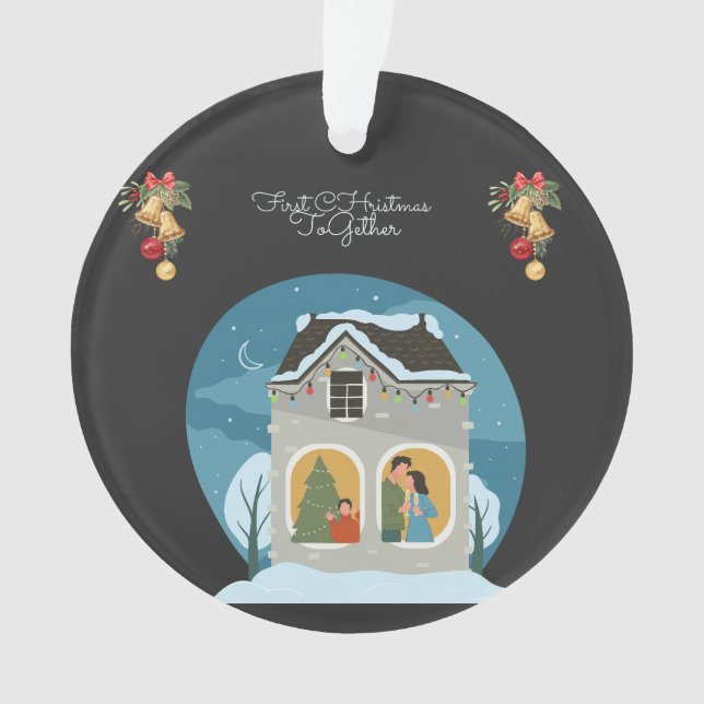 Adorno Primera Navidad juntos en vacaciones familiares (Anverso)