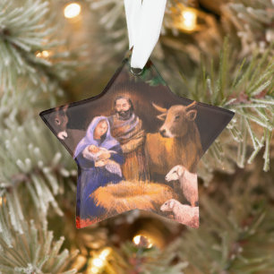 Adorno Primera Navidad natividad 
