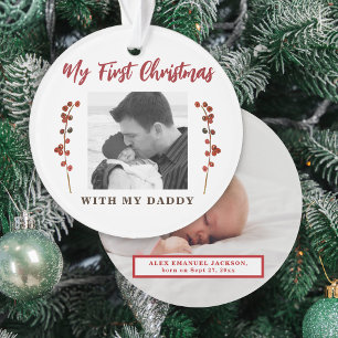 Adorno Primera Navidad papá y bebé 2 foto 
