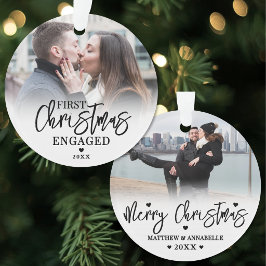 Adorno Primera Navidad Pareja Comprometida 2 Foto