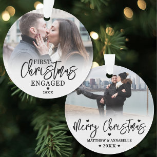 Adorno Primera Navidad Pareja Comprometida 2 Foto