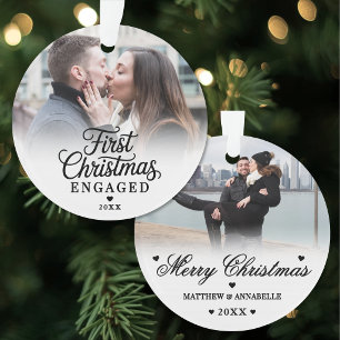 Adorno Primera Navidad Pareja Comprometida 2 Foto