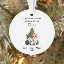 Adorno Primera Navidad Personalizada Como Familia De Tres