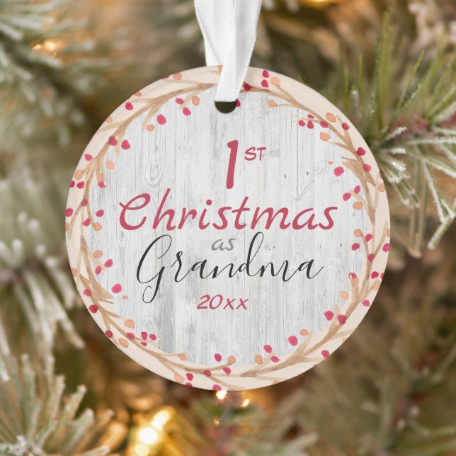 Adorno Primera Navidad rusa como foto de una abuela (Árbol)