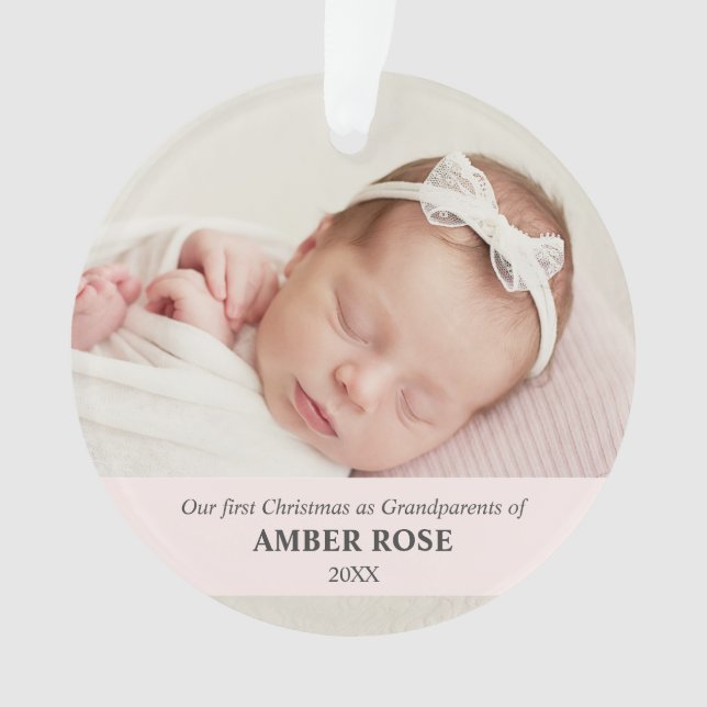 Adorno Primera Navidad y abuelos 2 fotos (Anverso)