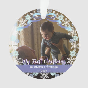 Adorno Primera Nieve de Abuelo Azul Azul Azul Púrpura Azu