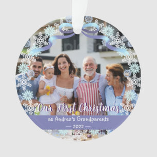 Adorno Primeros abuelos del Recién nacido navideño Snowfl