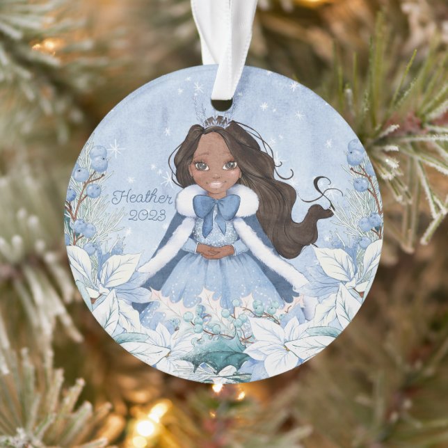 Adorno Princesa africana de invierno con nieve (Árbol)