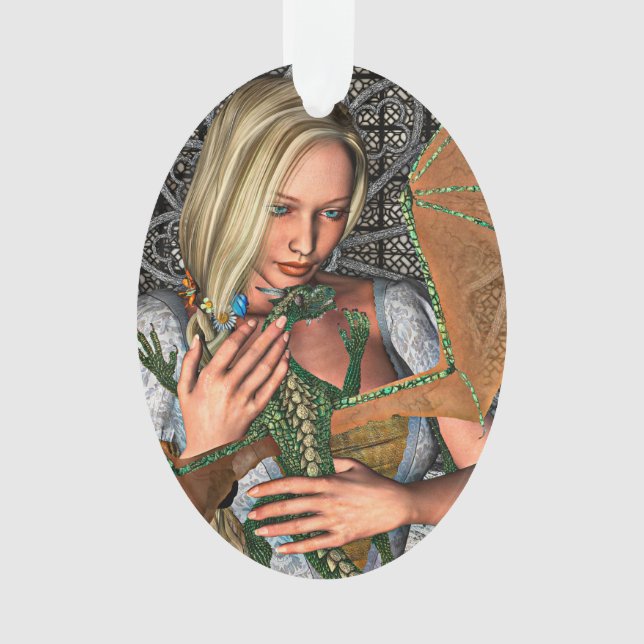 Adorno Princesa y dragón (Anverso)