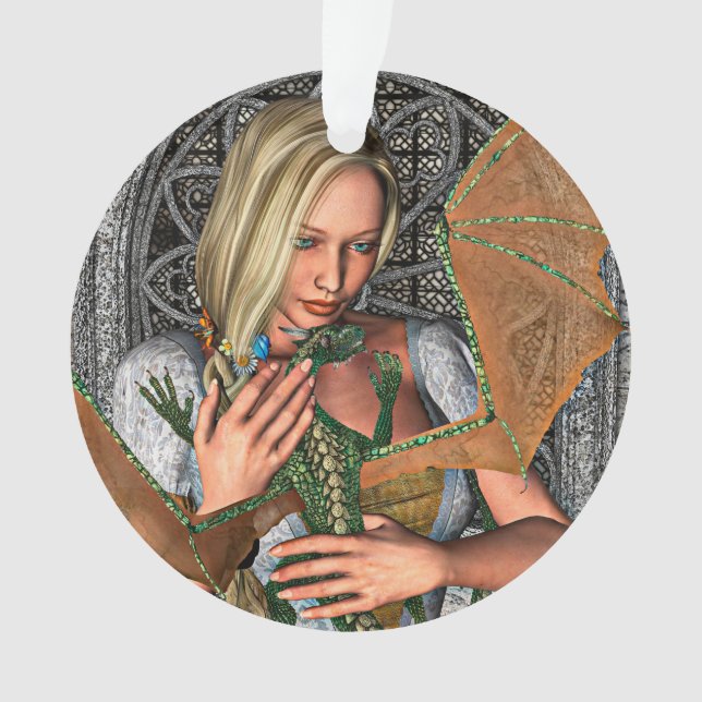 Adorno Princesa y dragón (Anverso)