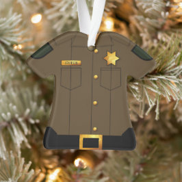 Adorno Profesión marrón uniforme de aplicación de la ley
