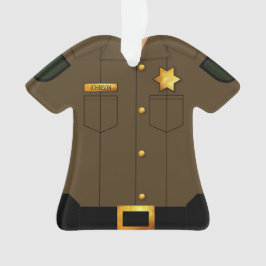 Adorno Profesión marrón uniforme de aplicación de la ley