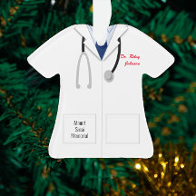 Profesión Médico de Camisas Azules de Abrigo Blanc