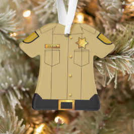 Adorno Profesión Tan uniforme de policía