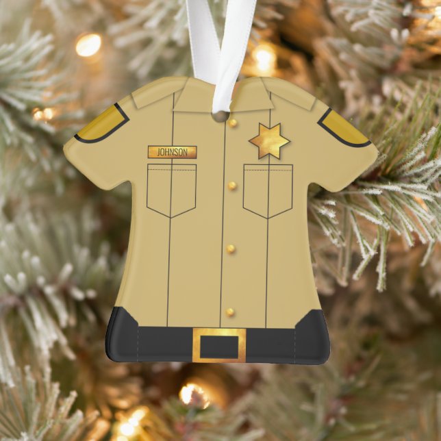 Adorno Profesión Tan uniforme de policía (Árbol)