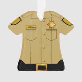 Adorno Profesión Tan uniforme de policía