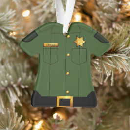 Adorno Profesión uniforme verde para el cumplimiento de l