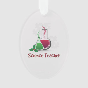 Adorno Profesor de ciencia, experimentos Feliz Navidad