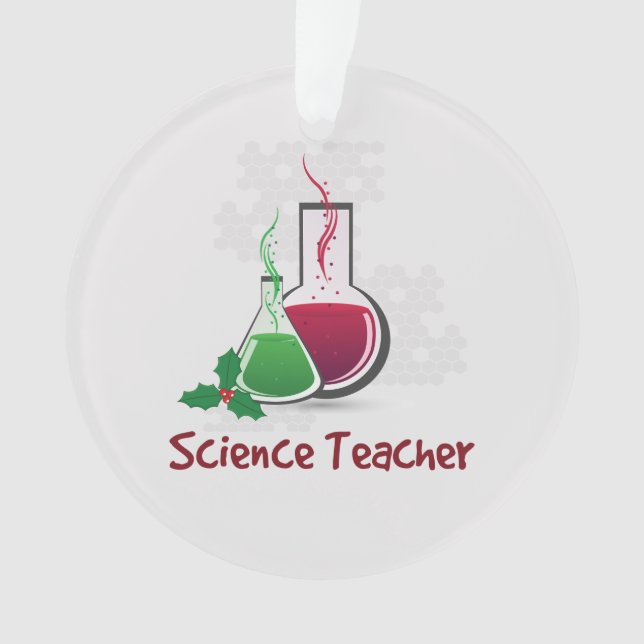 Adorno Profesor de ciencia, experimentos Feliz Navidad (Anverso)