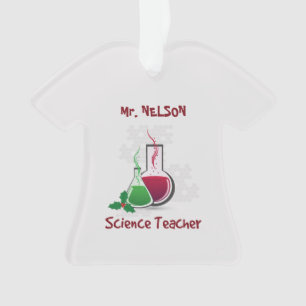 Adorno Profesor de ciencia, experimentos Feliz Navidad