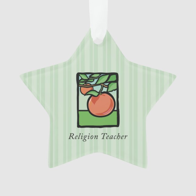 Adorno Profesora religiosa Gracias, Apple (Anverso)