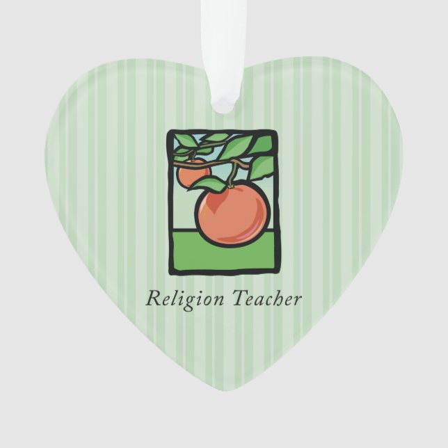 Adorno Profesora religiosa Gracias, Apple (Anverso)