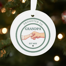 Adorno Promoted to Grandpa Est. 20XX Ornament