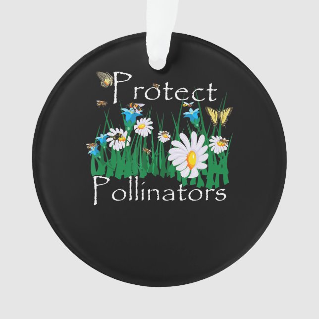 Adorno proteger polinizadores abejas mariposas flores bot (Anverso)