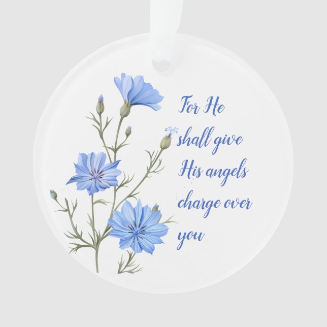 Adorno Psalm 91  He Shall Give His Angels Inspirational (Anverso)