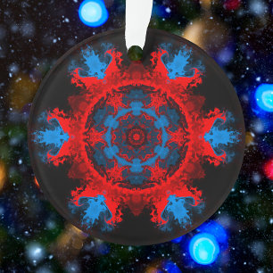 Adorno Psicodelia Hippie Rojo y Azul