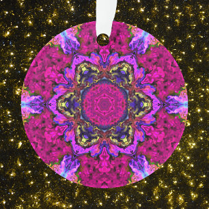 Adorno Psicodelia Hippie rosa amarillo y Naranja