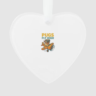 Adorno Pugs Vuelan Alto