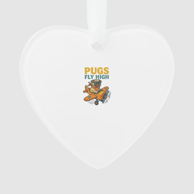 Adorno Pugs Vuelan Alto (Anverso)