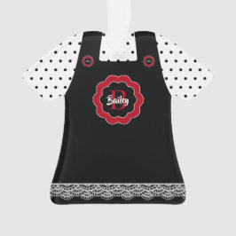 Adorno Puntos de polka negros y blancos Pinafore Lace Tri