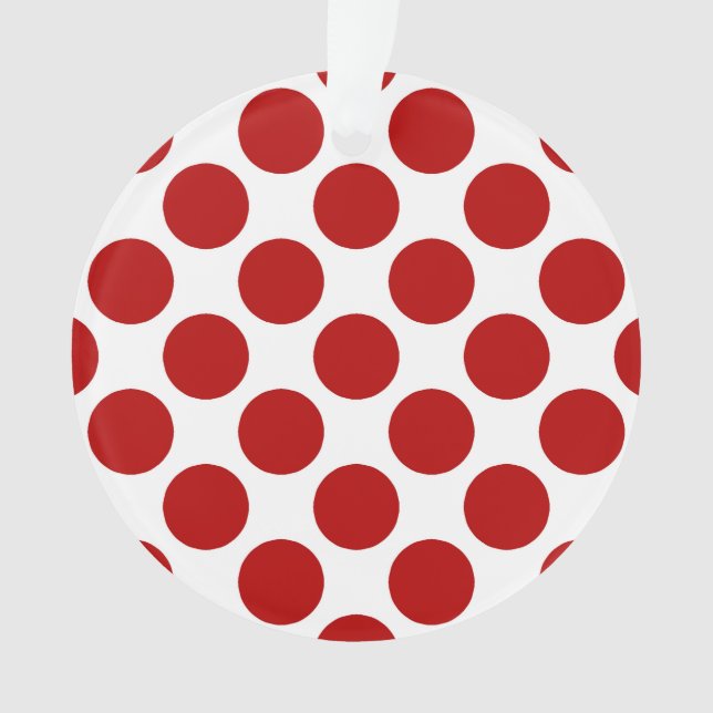 Adorno Puntos retros grandes - rojo y blanco (Anverso)