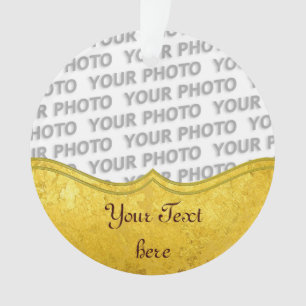 Adorno PURE GOLD LEAF Border + tu texto / foto