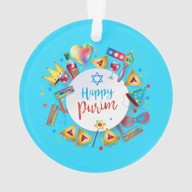 Adorno Purim Basket Gifts Hamantaschen Gragger Hebrew (Reverso)