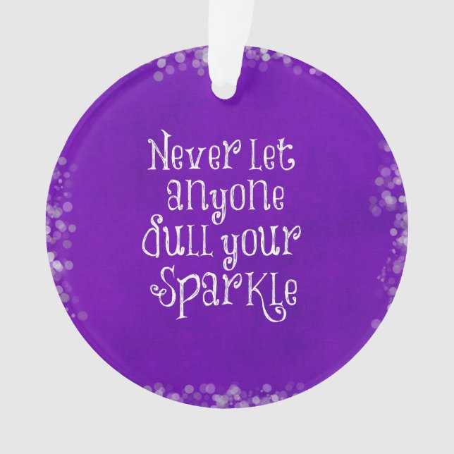 Adorno Purple Girly Inspiradora Sparkle Cita (Anverso)