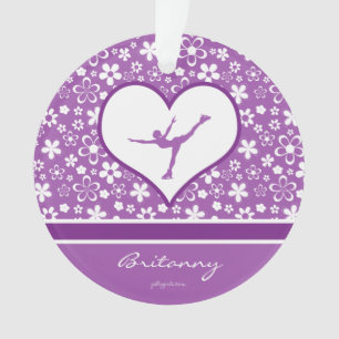 Adorno Púrpura con monograma patinaje artístico el mode