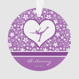 Adorno Púrpura con monograma patinaje artístico el modelo