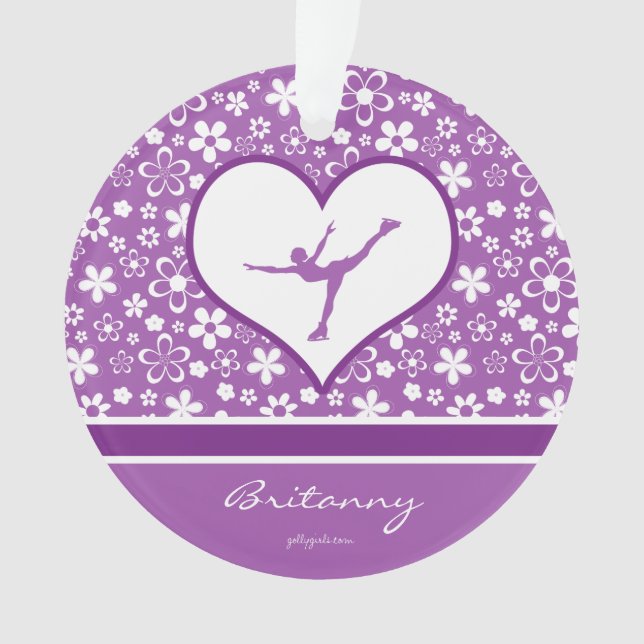 Adorno Púrpura con monograma patinaje artístico el modelo (Anverso)