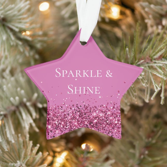 Adorno Purpurina de Moda rosa Sparkle (Árbol)